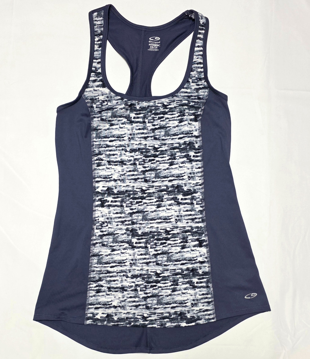 C9 Champion DuoDry Women's Racerback Athletic Tank Top Gray Blue Size XS